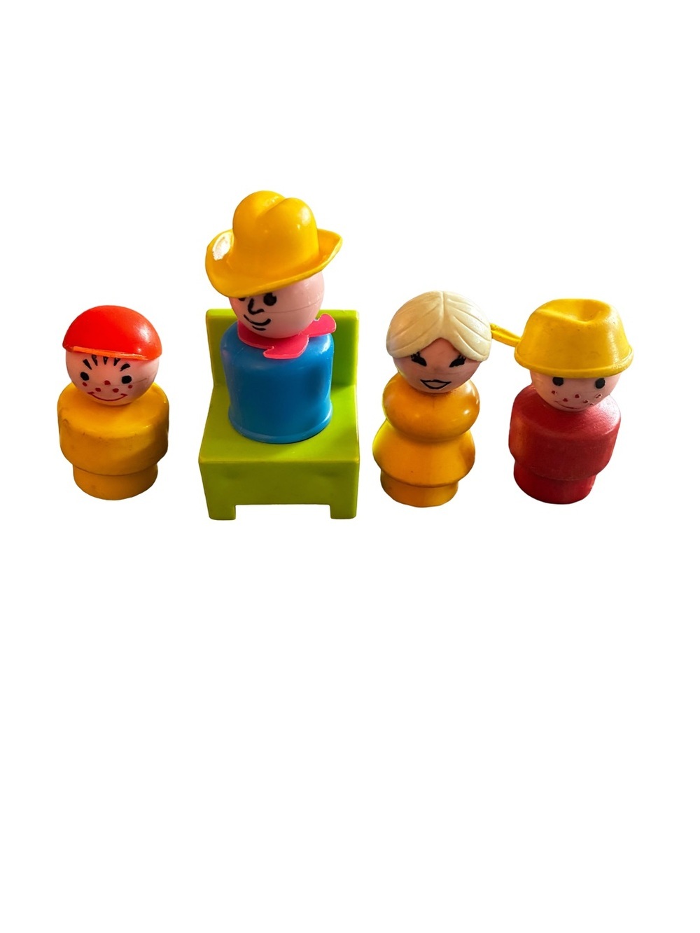 Vintage Fisher Price Little People Lot School Desk Pothead Boy Grandma